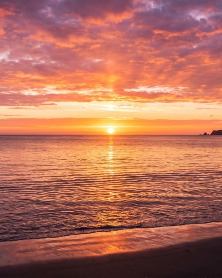 Sunset over the ocean